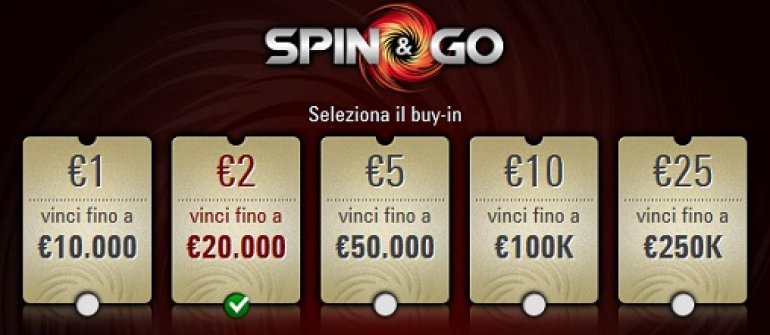 PokerStars Italy Spin&Go banner